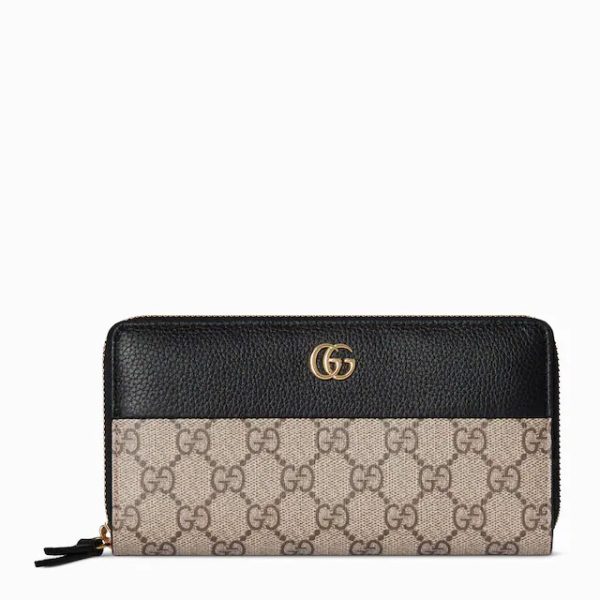 GUCCI Bi-color GG Marmont zip around wallet 456117 #4