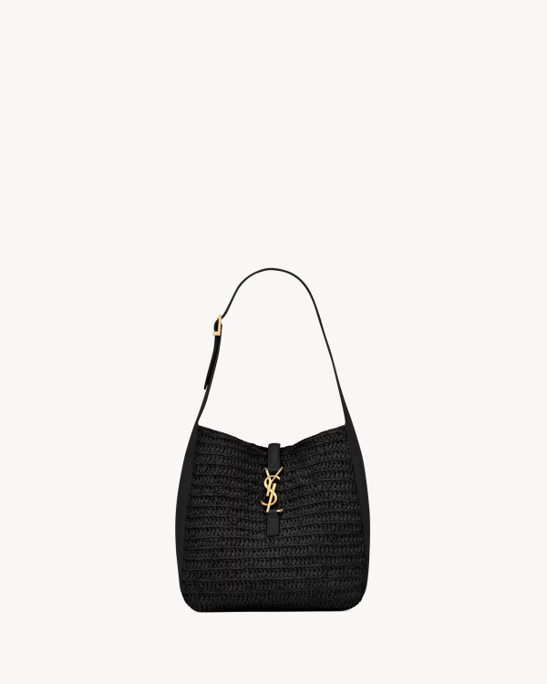 SAINT LAURENT LE 5 À 7 Supple Small in raffia and leather 1