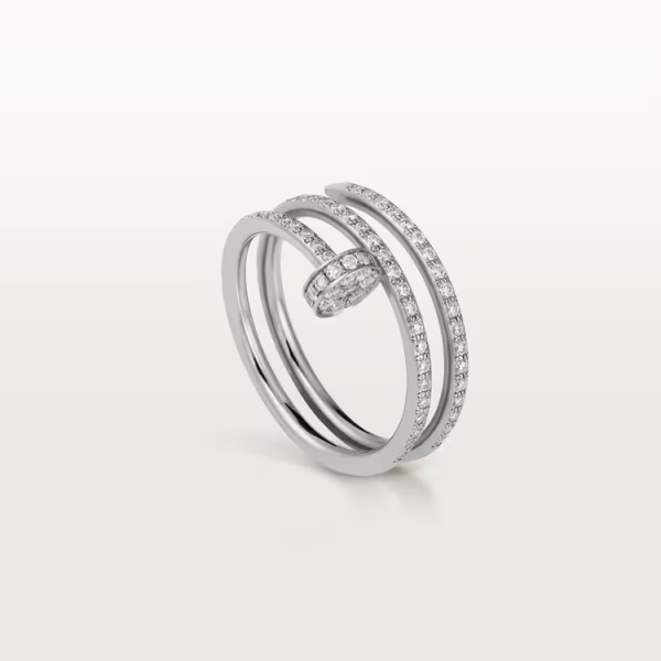 Cartier Juste un Clou ring, double, half-paved