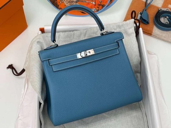 Hermès Kelly Sellier 28 Colvert Togo Leather Palladium Hardware
