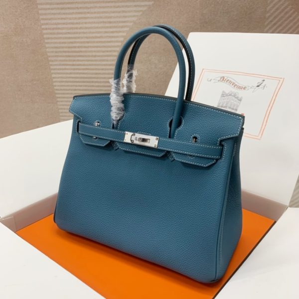 Hermès Birkin 30 Blue Jean Togo Palladium Hardware