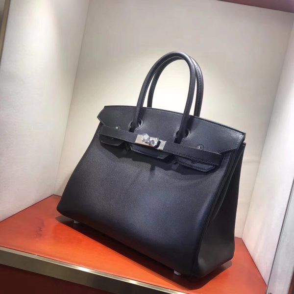 Hermès Birkin 30 Noir Swift Gold Hardware
