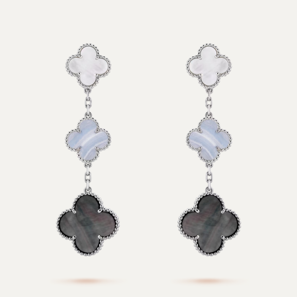 Van Cleef & Arpels Magic Alhambra earrings, 3 motifs