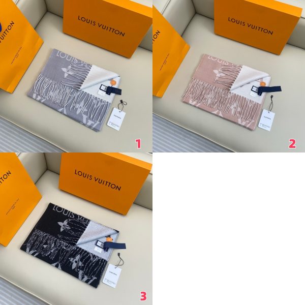 Louis Vuitton scarf 34x186cm 100% sheep wool