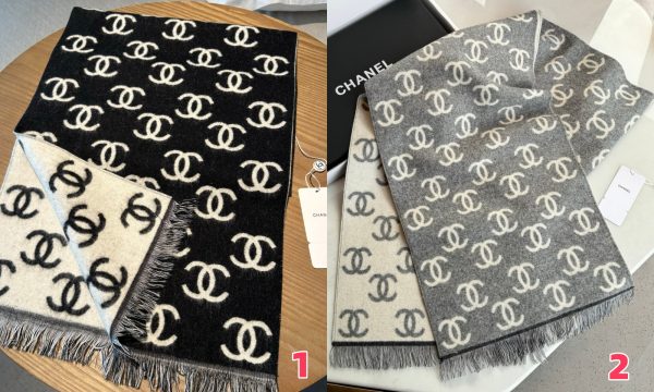 Chanel scarf 35x180cm 92% wool 8% cashmere