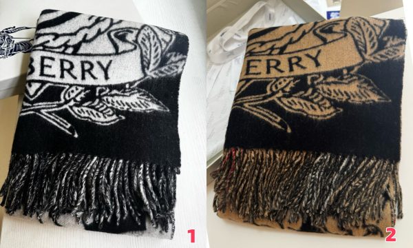 Burberry Wide Reversible Stormy Knight scarf 50x210cm