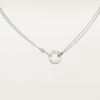 Cartier LOVE necklace, pendant, 2 diamonds