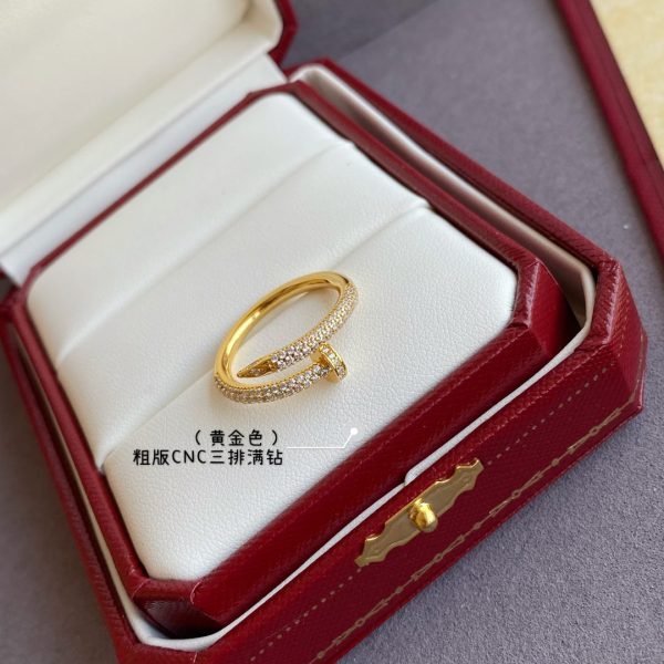 Cartier Juste un Clou ring, classic model, paved