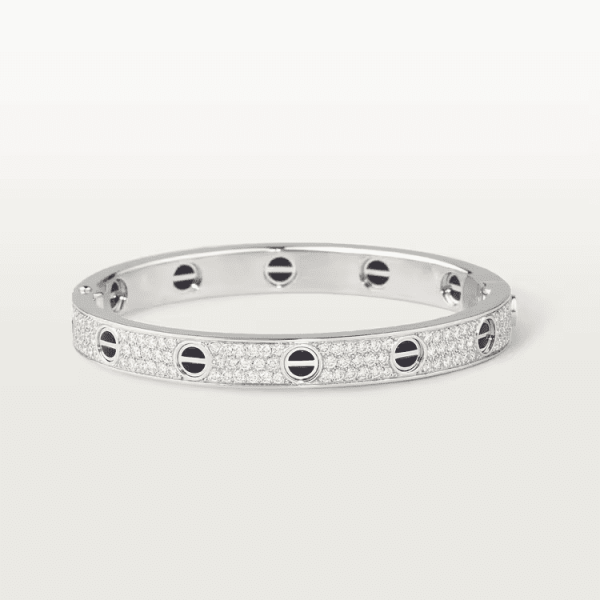 Cartier LOVE bracelet, classic model, paved, ceramic