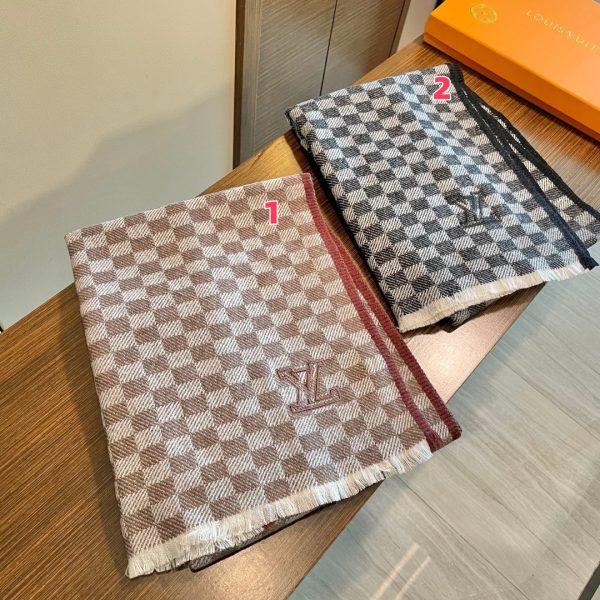 Louis Vuitton Checkered scarf 35x200cm 100% cashmere