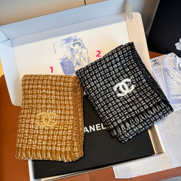 Chanel scarf 38x185cm 100% cashmere